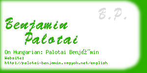 benjamin palotai business card